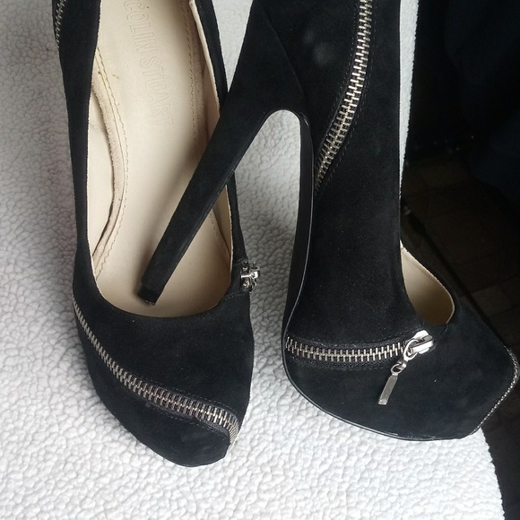 COLLIN STUART SUEDE HEELS SHOES - Picture 4 of 5